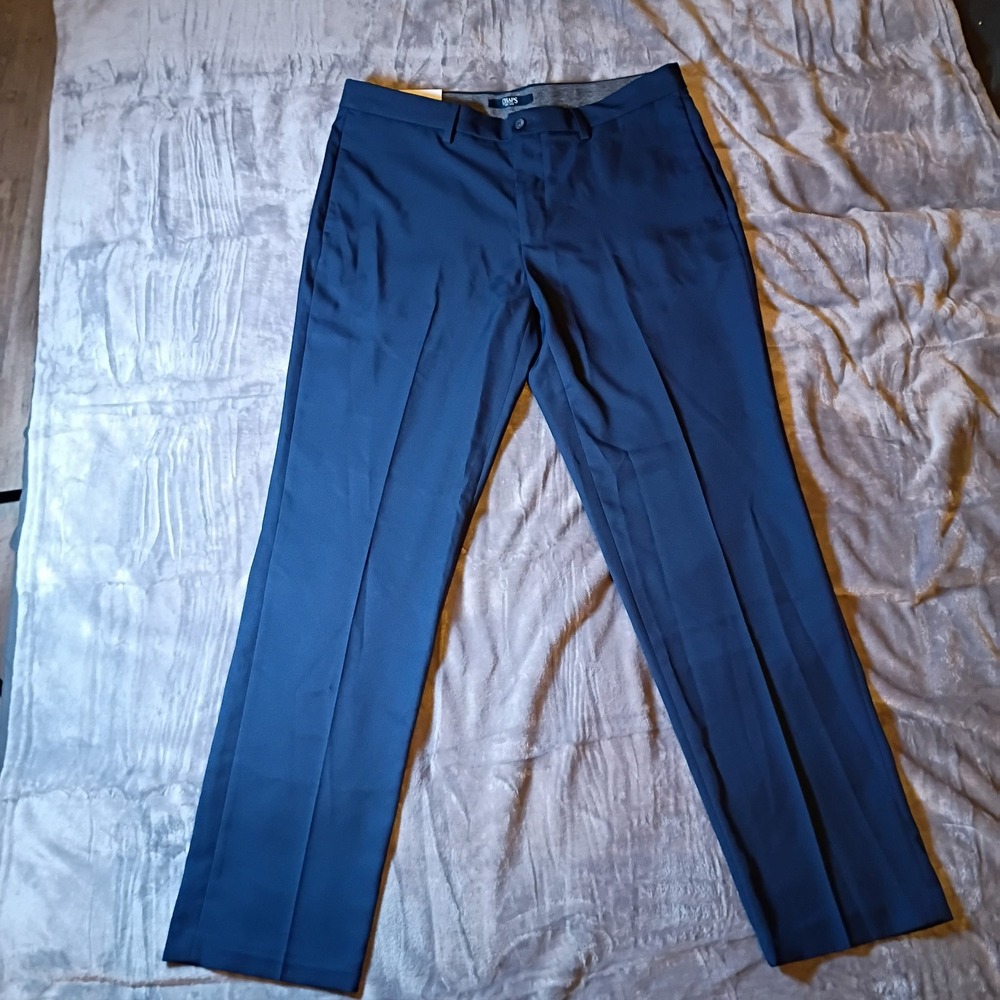 Chaps Performance Slim Fit Mens NWT Pants Navy Blue 34x32 CM31DP853 Wrinkle Free